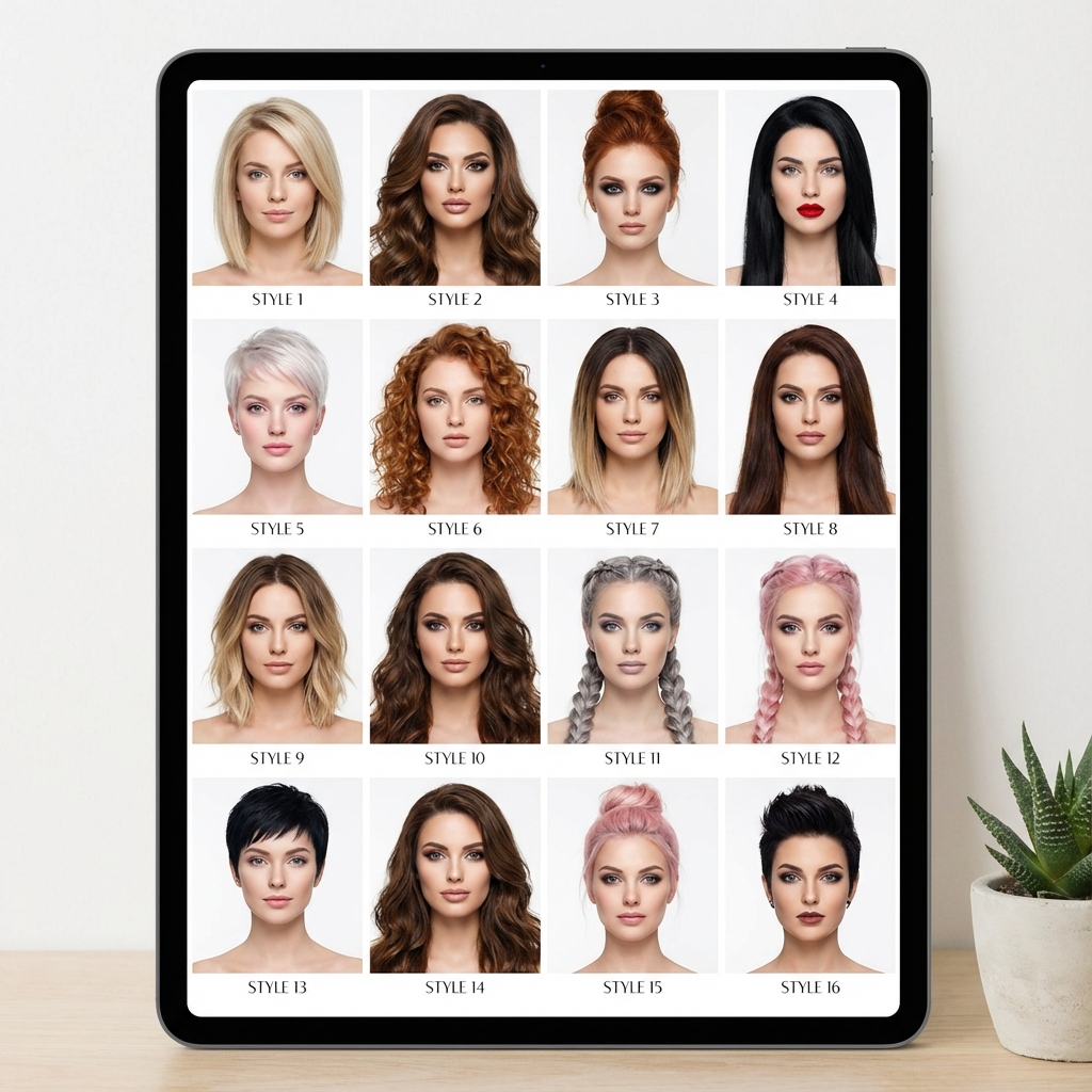 16 Different Hair and Makeup Styles - AI Suggestions